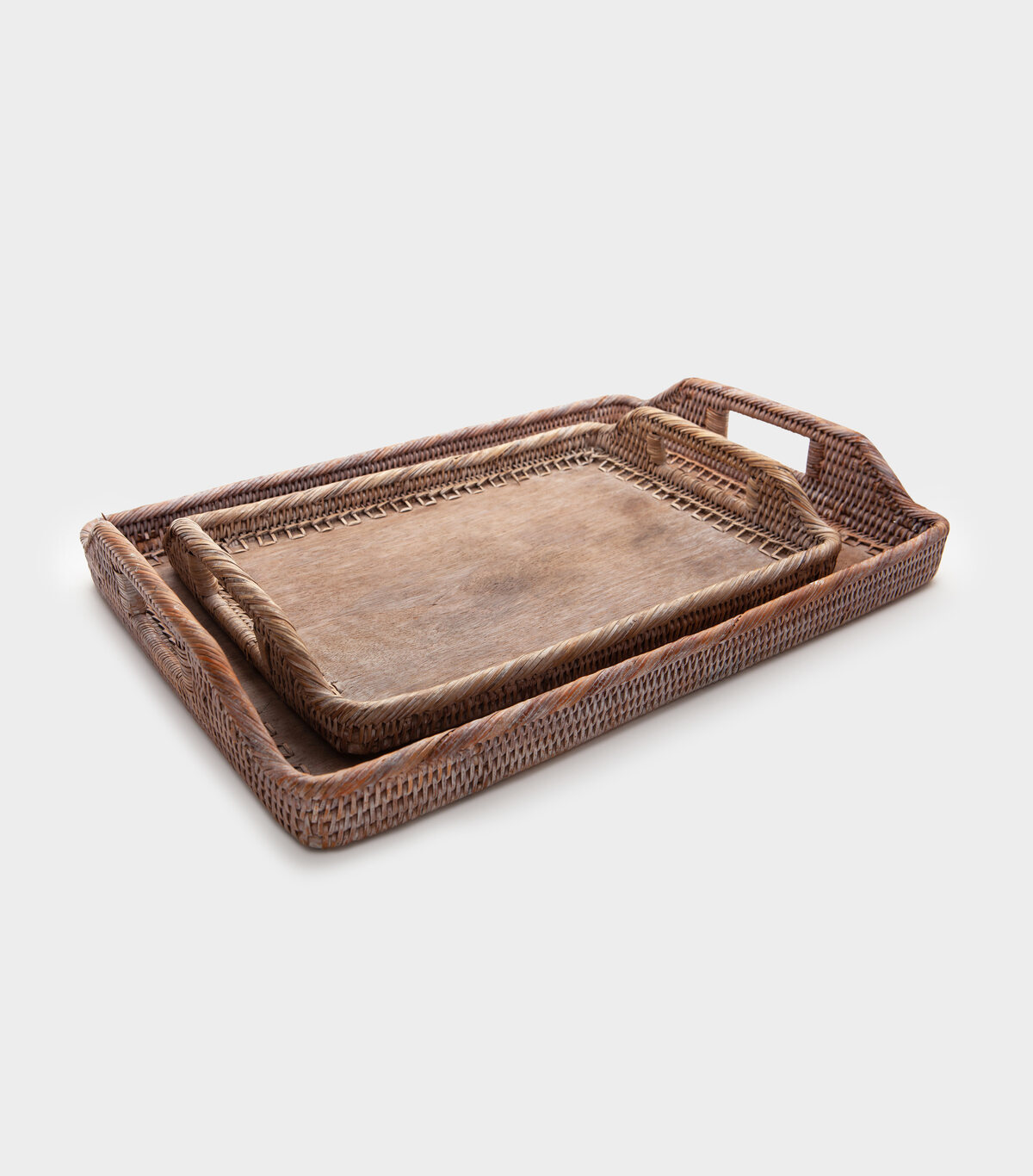 BANDEJA RETANGULAR VIME MADEIRA PATINADA