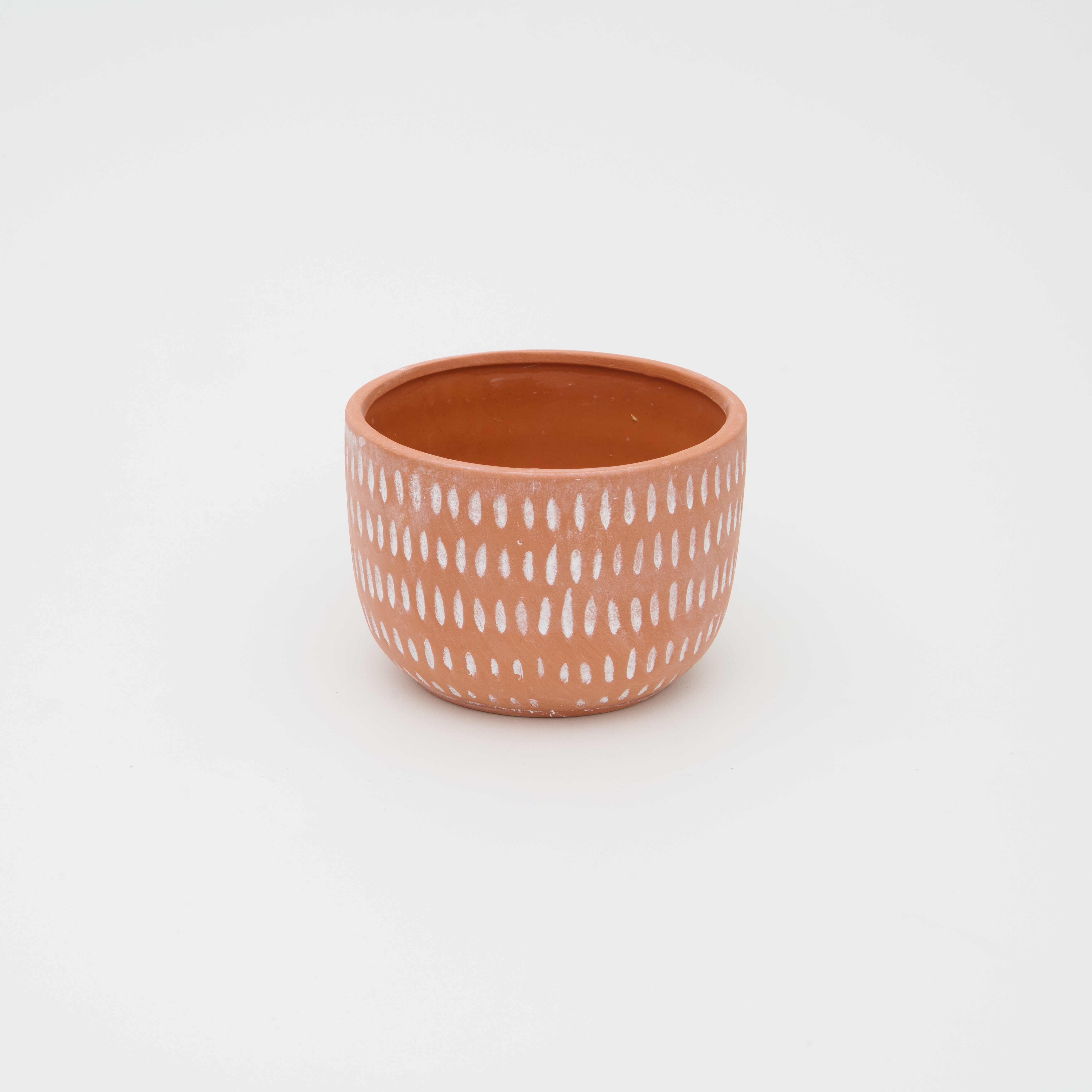 CACHEPOT CERÂMICA TIJOLO PINTA BRANCA