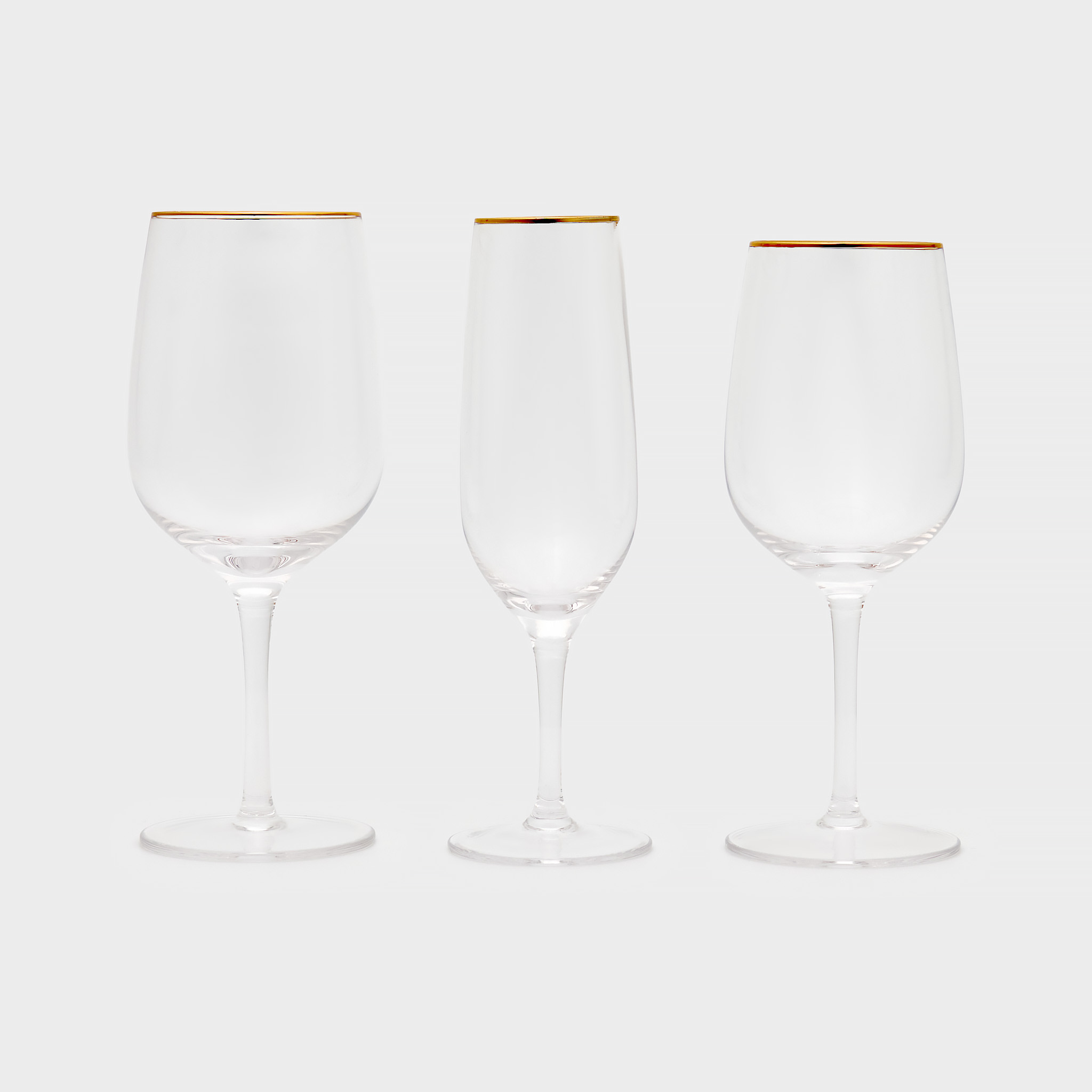 TAÇA ÁGUA FILETE DUPLO OURO ALEMÃO