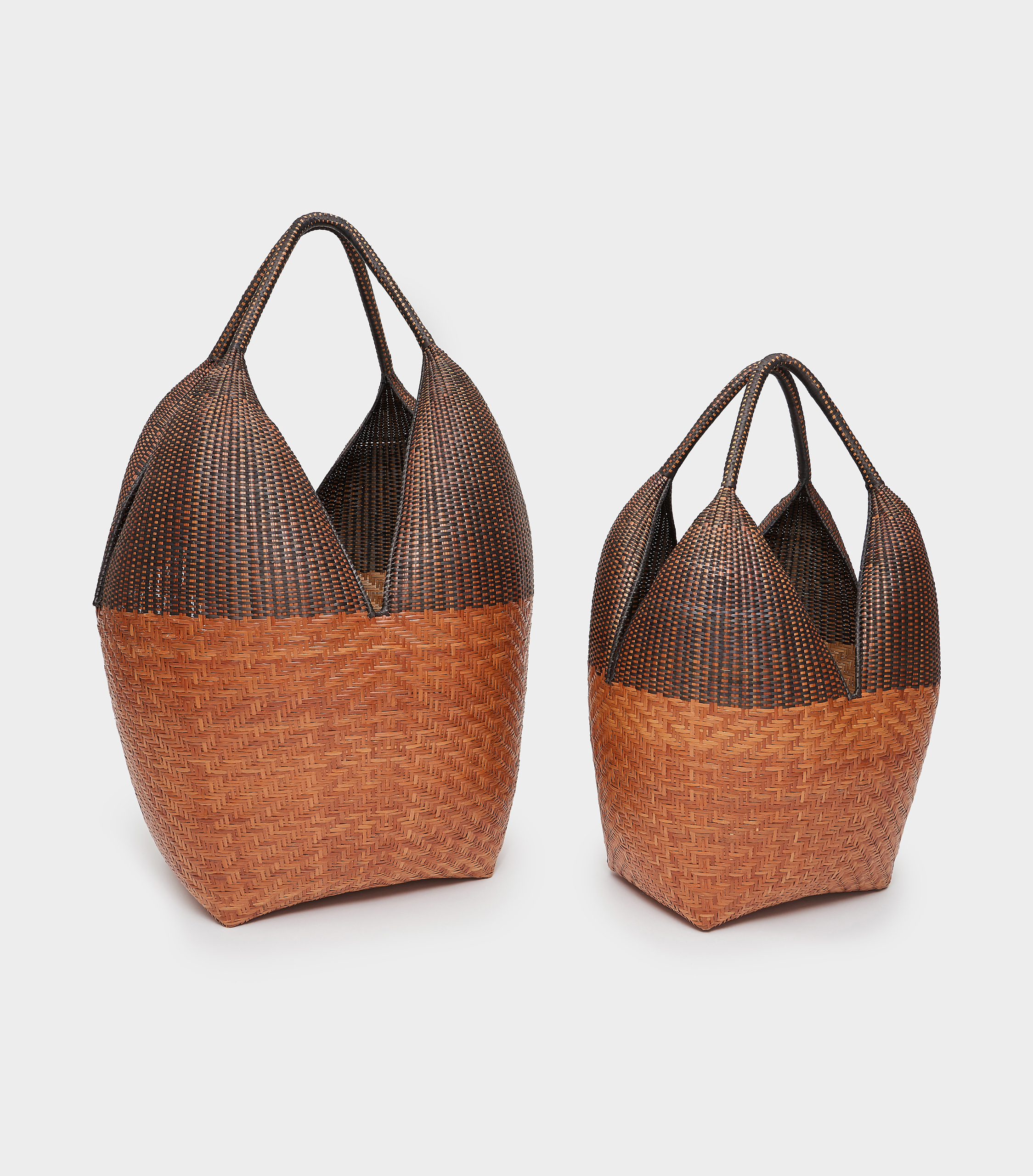 CESTA COLOMBIANA MARROM BICOLOR