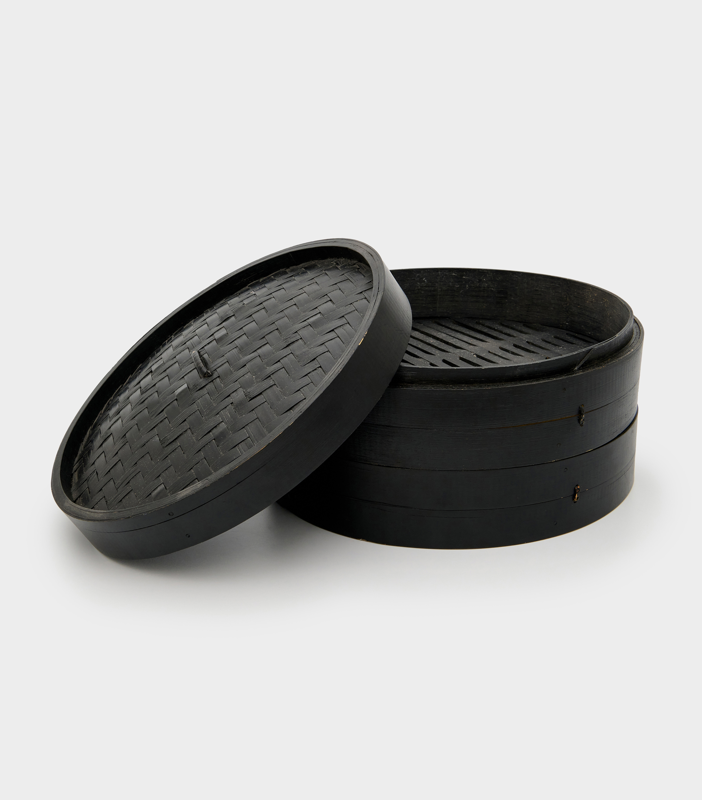 MARMITEIRO REDONDO MADEIRA PRETO BANDEJAS