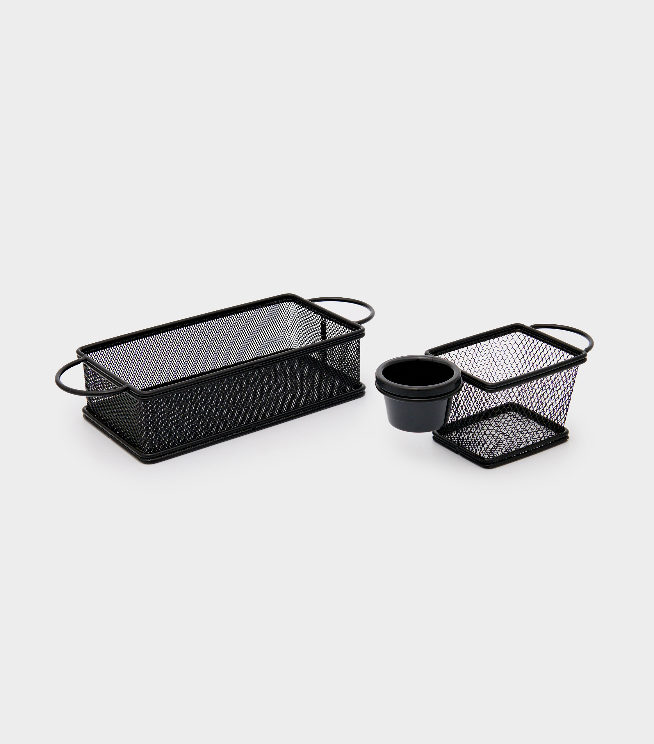 CESTA RETANGULAR FERRO PRETO