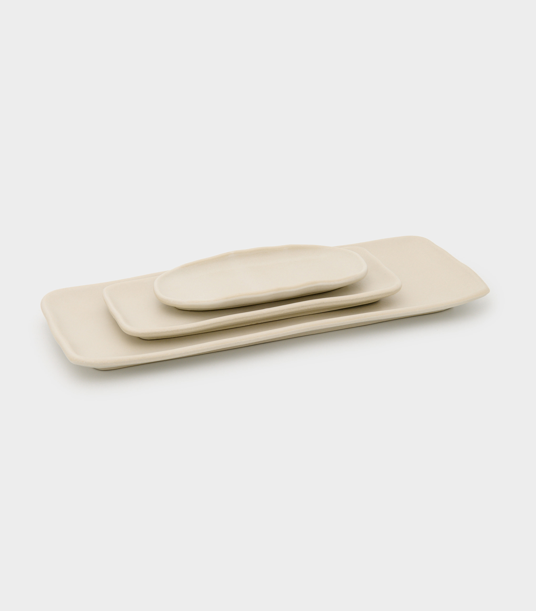 PRATO OVAL CERÂMICA CRU ORGÂNICO MINI