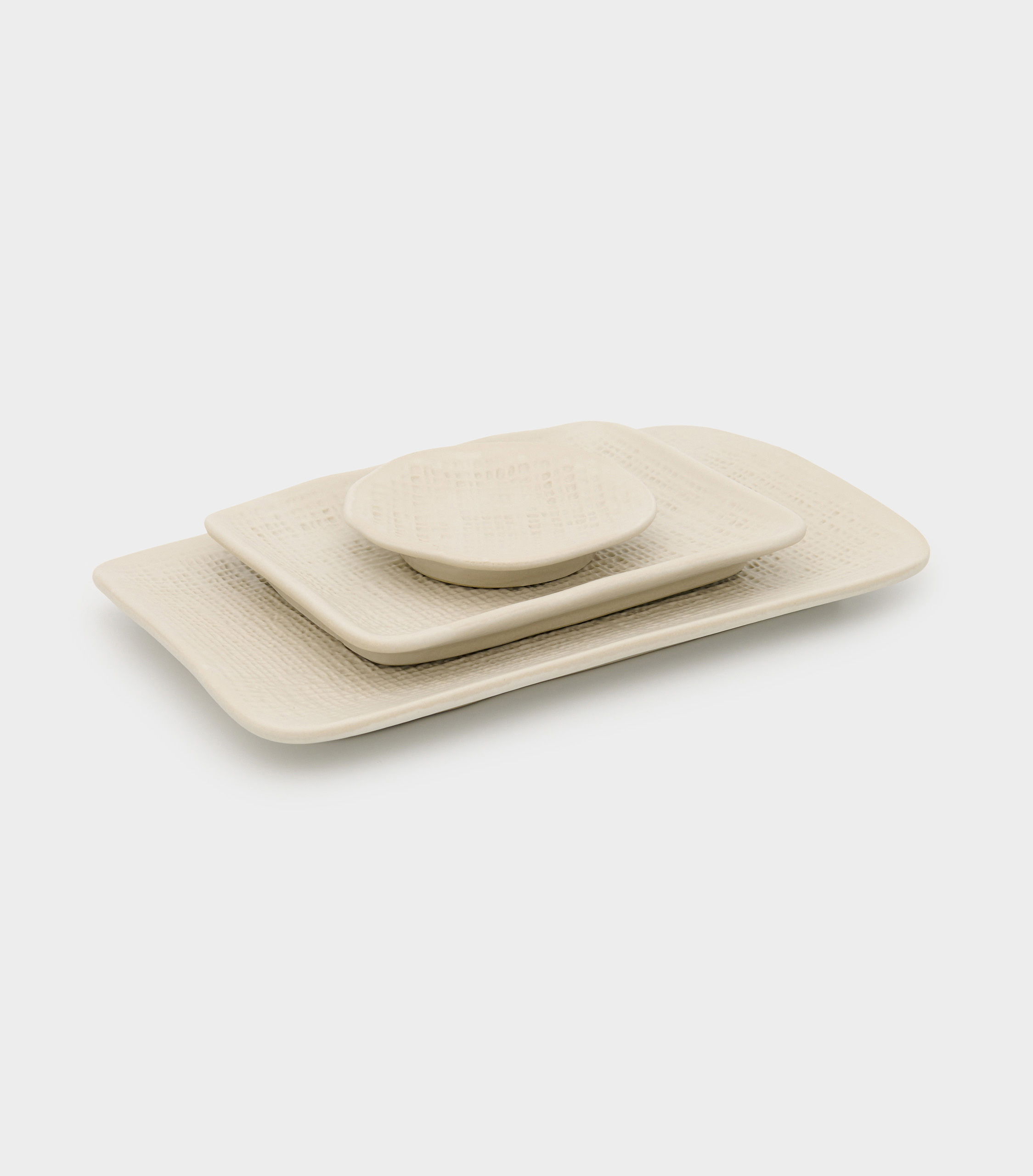 PRATO CERÂMICA CRU FOSCO JUTA - MINI