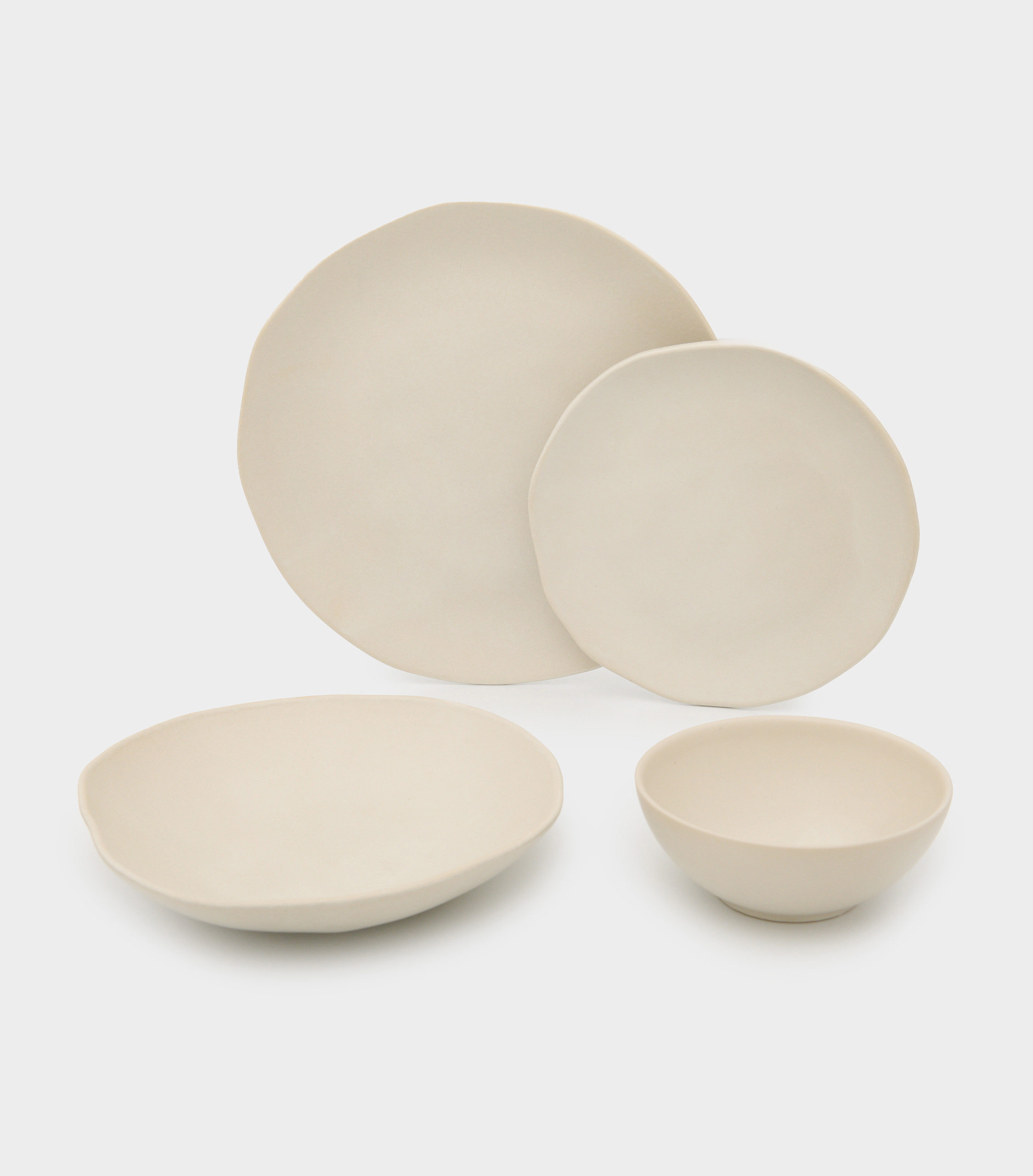 PRATO MESA CERÂMICA CRU ORGANICO FOSCO