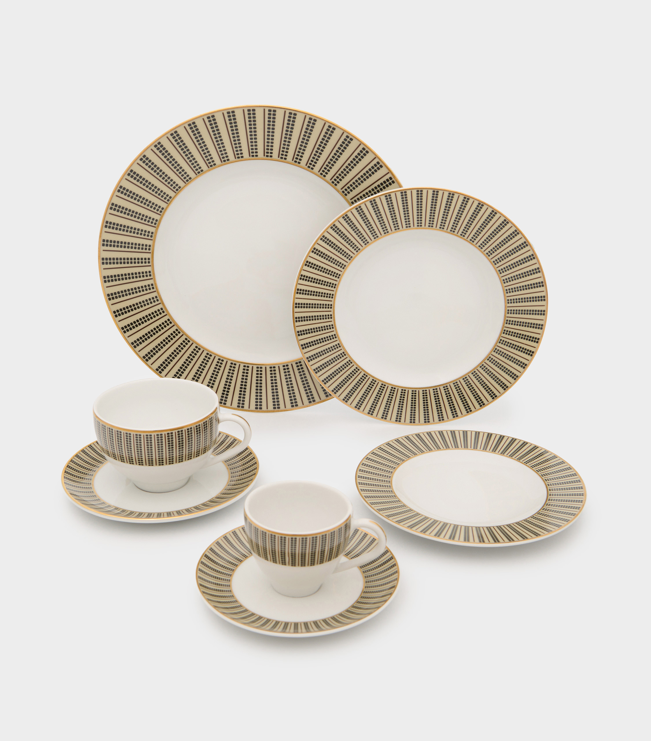 XÍCARA CHÁ BORDA CAMURÇA PONTO E LINHA