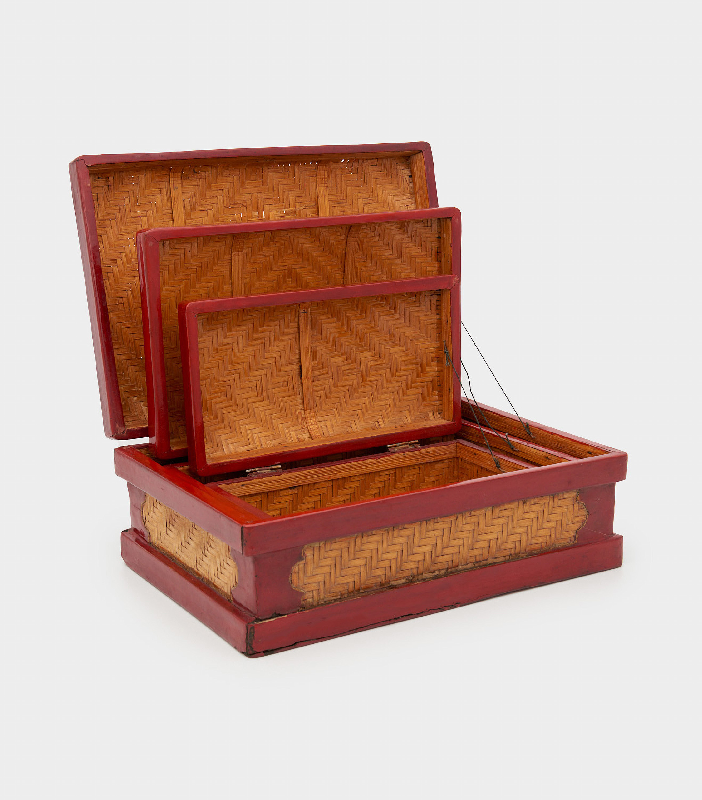 CAIXA CHINESA PALHA VERMELHA