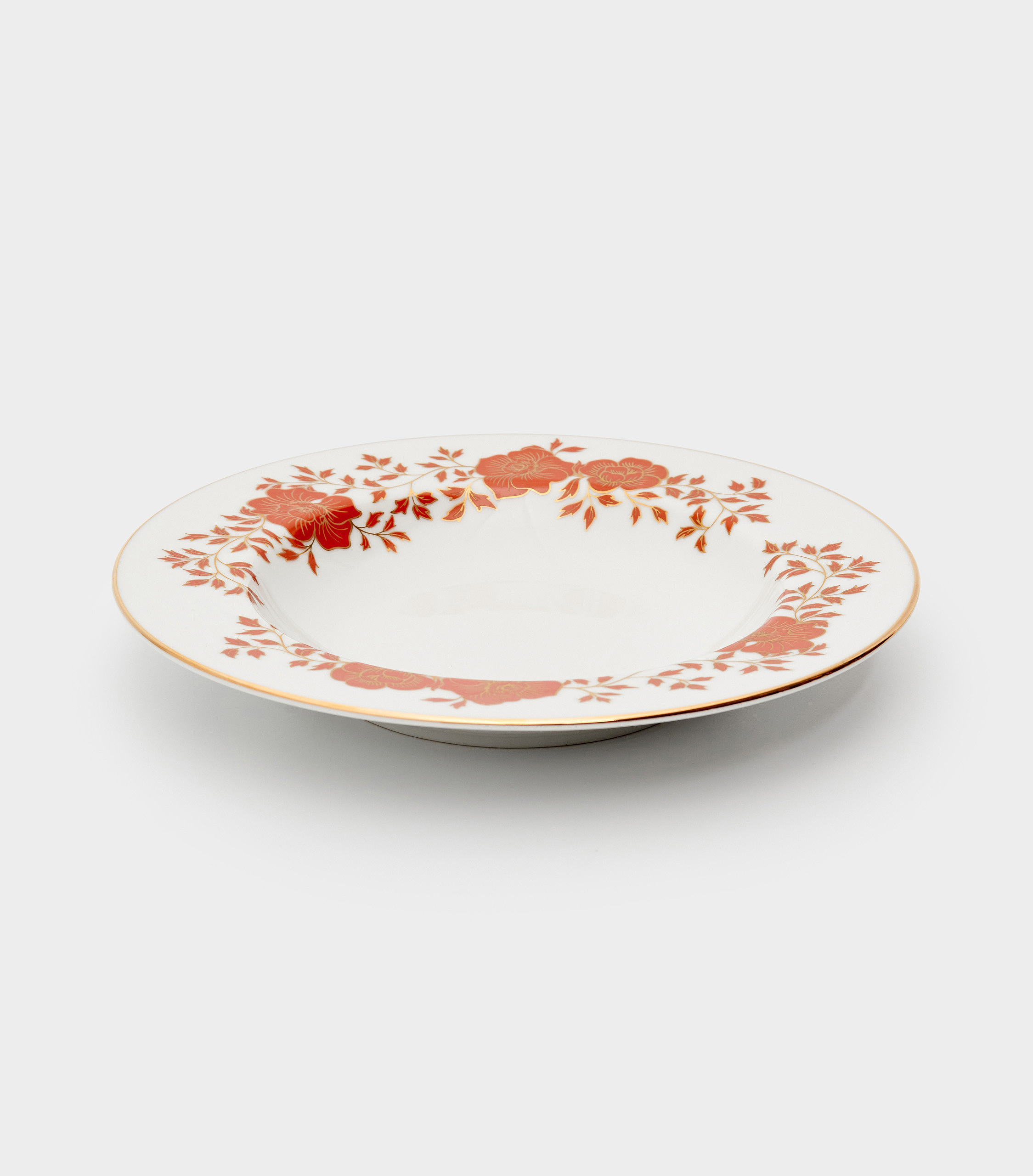 PRATO FUNDO ROUGE DE FER ROGERIA OURO