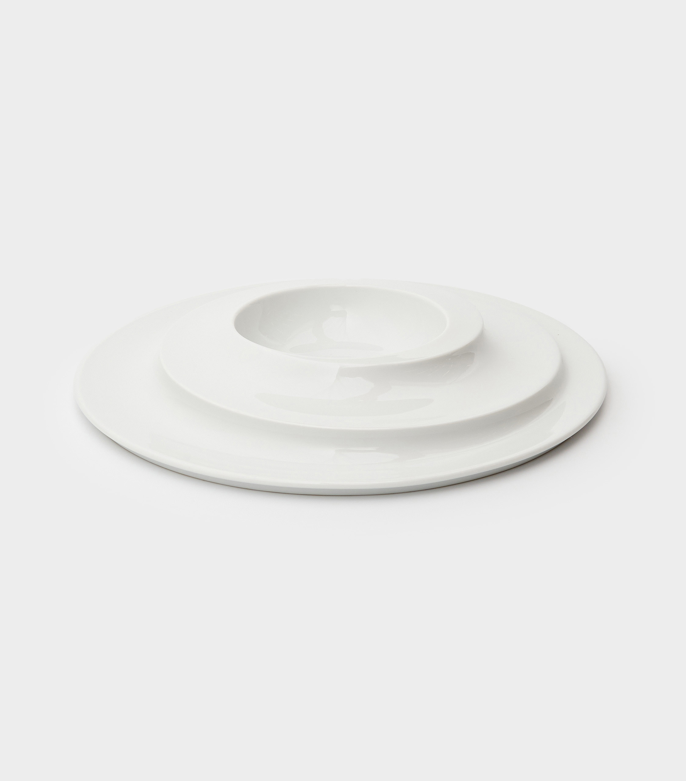 PRATO PORCELANA BRANCO CHEF ESPIRAL