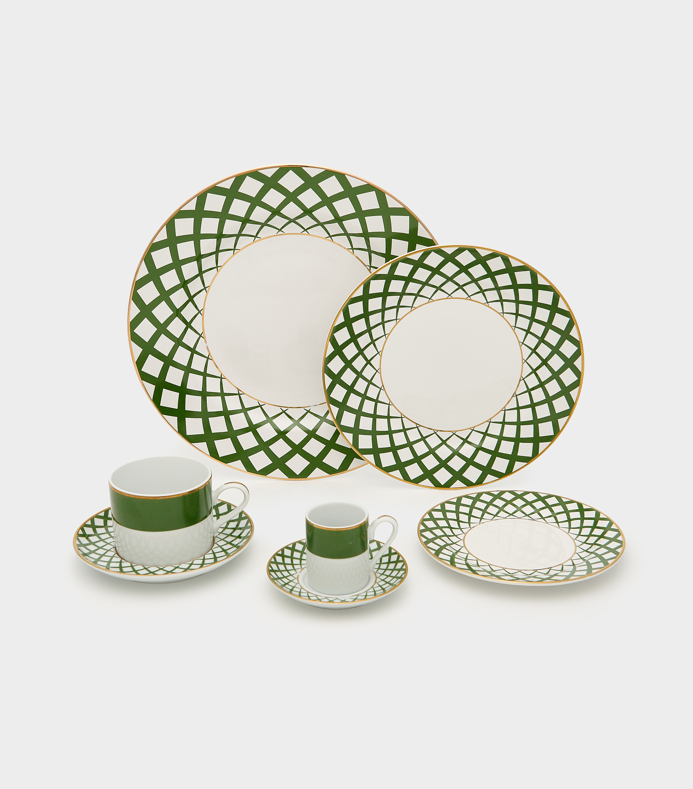 PRATO PÃO VERDE GEOMETRICO