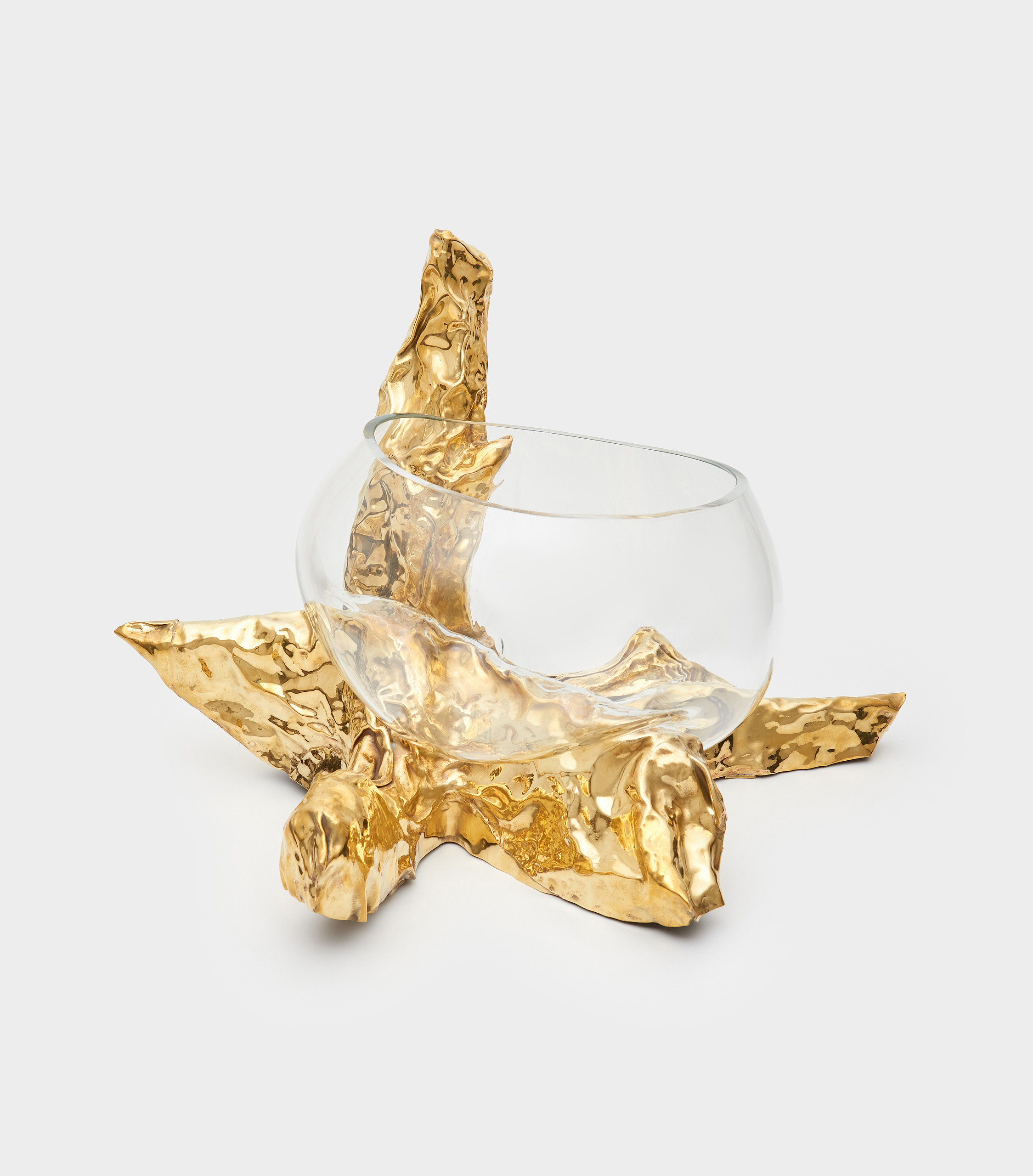 SUPORTE DOURADO TRONCO RAIZ ÁRVORE