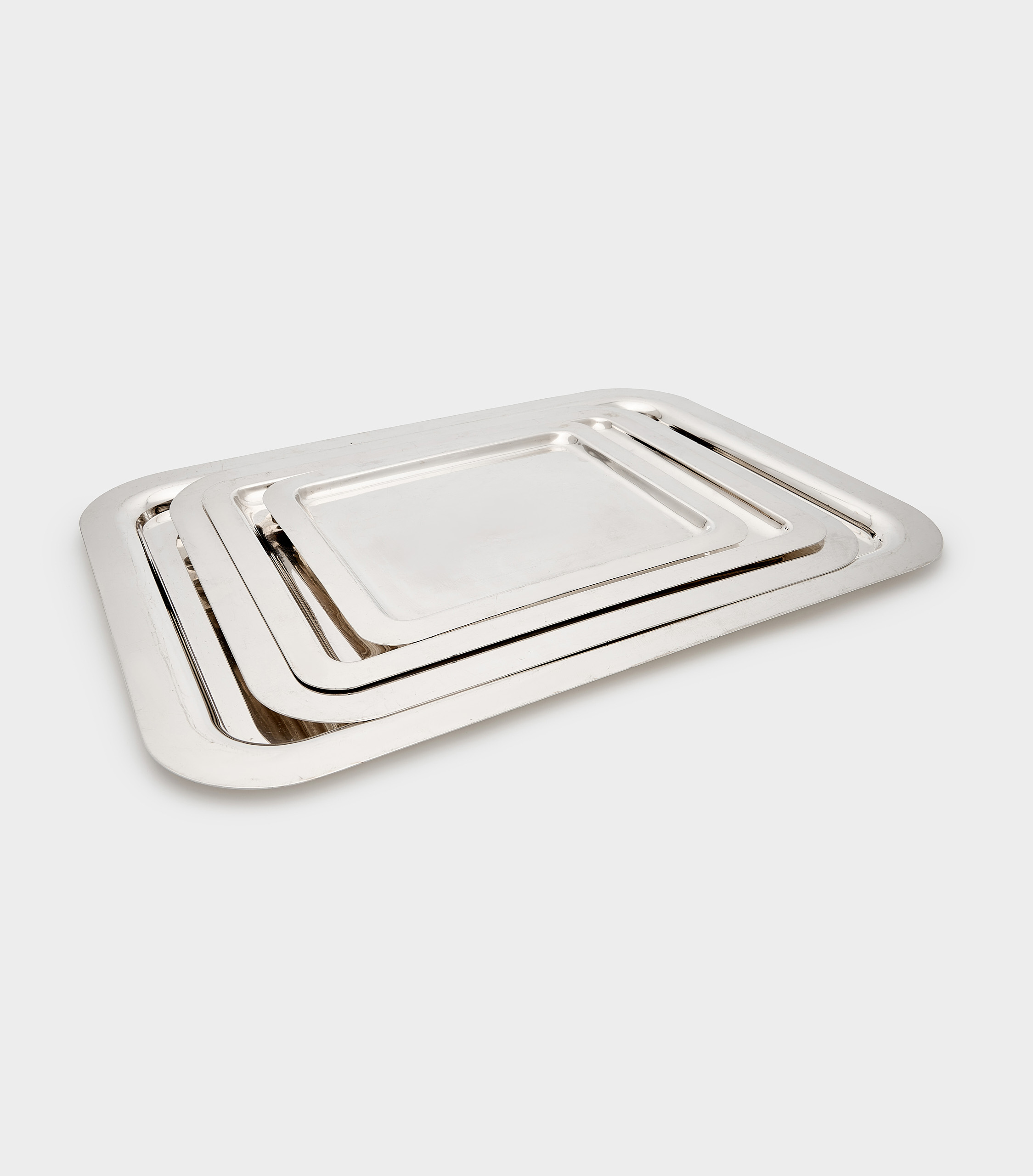 BANDEJA RETANGULAR PRATA C.A COM BORDA