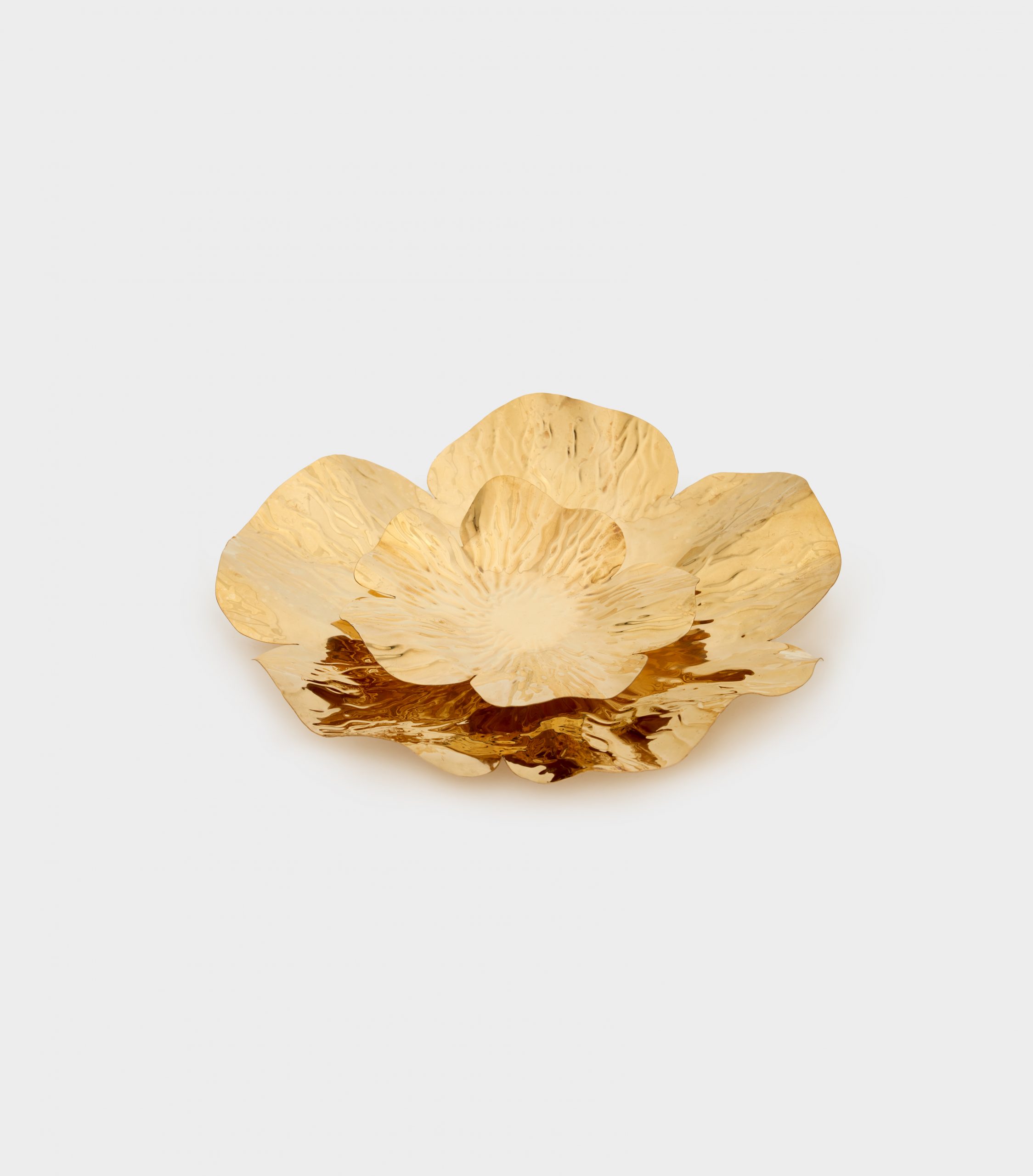 TRAVESSA DOURADA FLOR ONDULADA