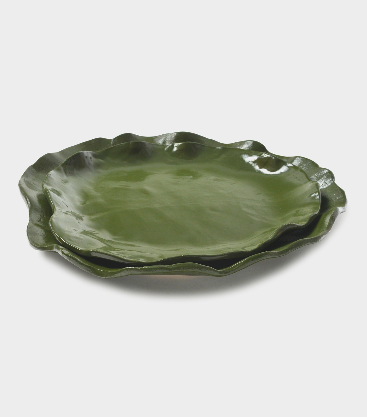 TRAVESSA CERÂMICA N.O VERDE FOLHA ABERTA