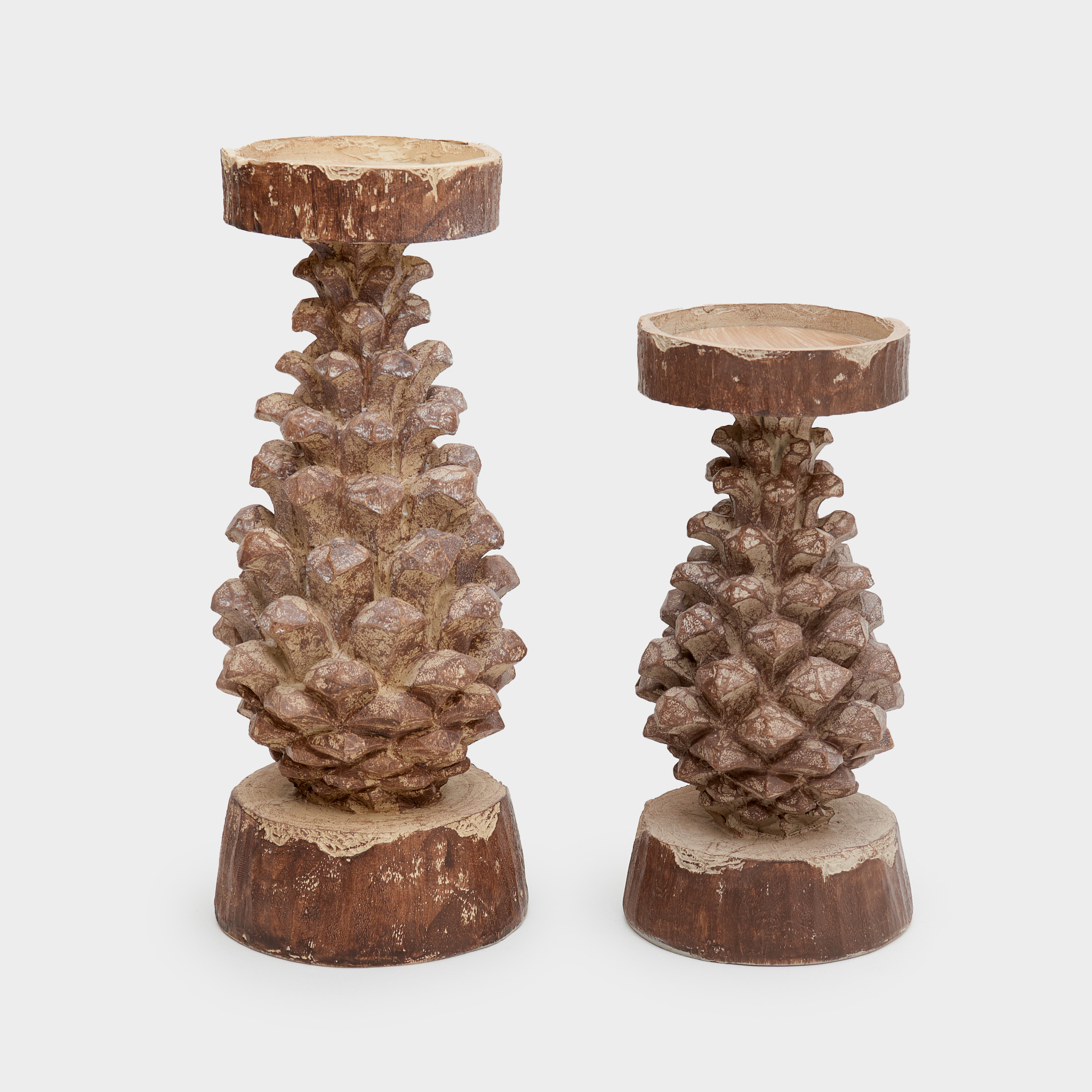 CASTIÇAL PORTA VELA PINHA