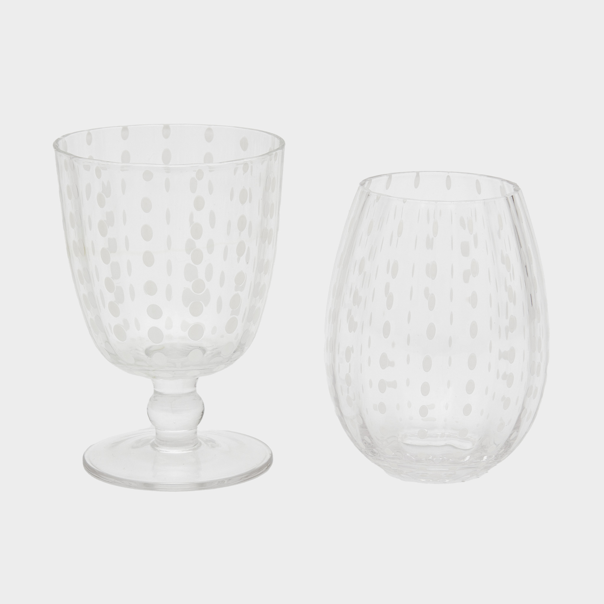 COPO VIDRO TRANSPARENTE ROMEO PINGO BRANCO