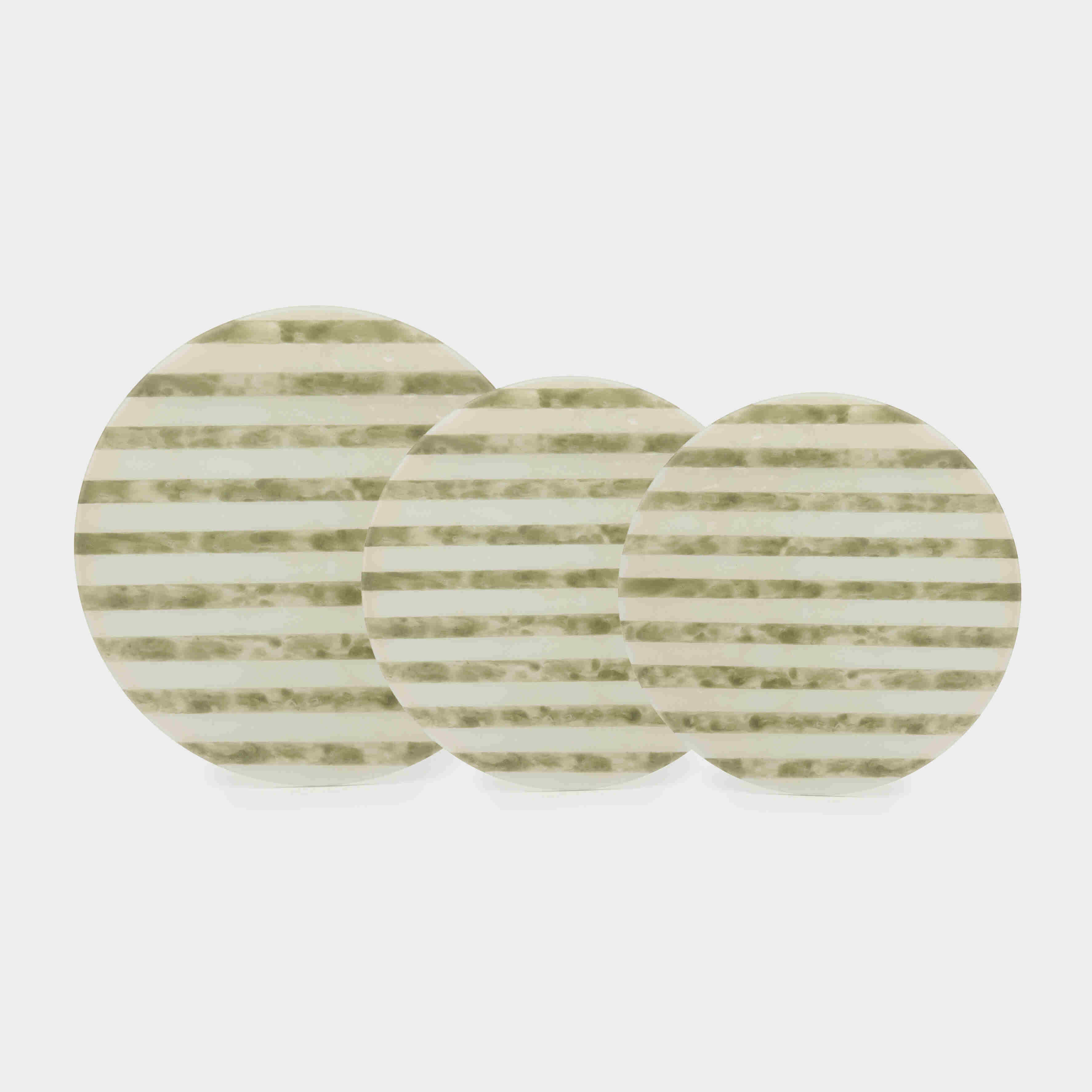 PRATO VIDRO CRU COM LISTRA CELADON